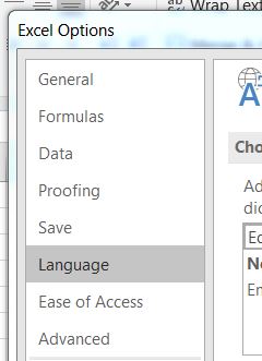 Bruksanvisning til hvordan bytte meny språk i Excel eller andre Microsoft Office produkter.